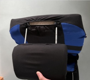 Autósüléshuzat-készlet, univerzális, első 2 üléshez, fekete/szürke, textil anyagból, légzsákkal kompatibilis - Img 2