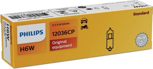 BEC 12V H6W BAX9S izzókészlet 10 darabos Vision Philips - Img 1