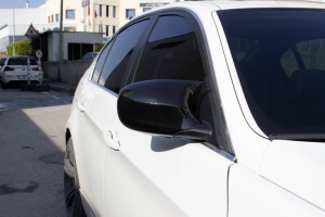 Capace oglinda compatibile cu BMW seria 3 E90 E91 FL 2008-2011 Negru lucios Batman Style - Img 2