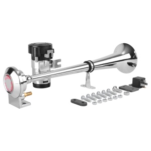 CLAXON CAMION CROM CU 1 GOARNA, MARINE, 24V 1A CU COMPRESOR - Img 1