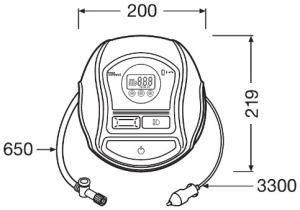 COMPRESOR AUTO 12V 120 W CU AFISAJ DIGITAL TYREINFLATE 650 OSRAM - Img 2