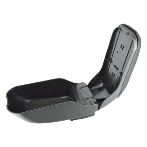 Cotiera auto universala neagra si cusatura rosie - Img 6