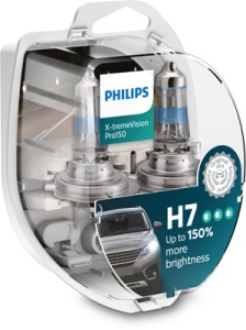 db-os fényszóróizzó készlet H7 55W 12V X-TREME VISION PRO150 PHILIPS