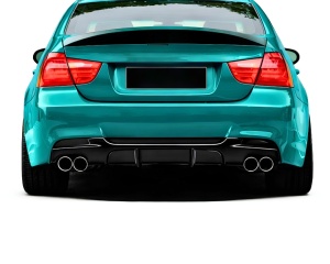 Difuzor Bara Spate cu Evacuare Dubla stanga dreapta compatibil cu BMW Seria 3 E90 Facelift 2008-2012 M-Tehnik Design - Img 3