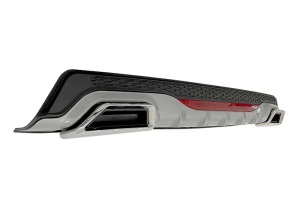 Difuzor bara spate universal , ELITE PLUS B Design, negru mat / gri si catadioptru reflectorizant - Img 3