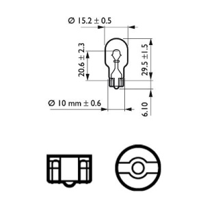 FÉKIZZÓ W16W 12V KÉSZLET 10 db PHILIPS - Img 1