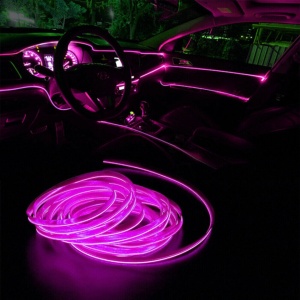 Fir cu neon 2 Metri, 12V culoare mov - Img 4