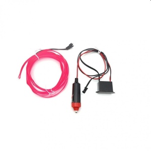 Fir cu neon 2 Metri, 12V culoare roz