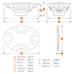 Hertz Uno X 690 autós hangszórókészlet, 4-utas koaxiális, 6x9 hüvelykes, 85W RMS, 4Ω, 2 darabos hangszórókészlet - Img 6
