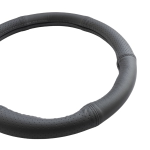 HUSA VOLAN PIELE NATURALA SEMI PERFORATA NEGRU 37-39 CM - Img 2