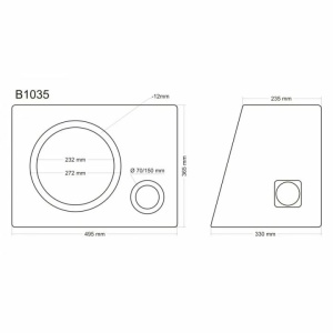 Incinta subwoofer universala, 250 mm, 35L - COD B1035 - Img 3