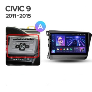 Navigatie Auto Teyes CC4 Honda Civic 9 2011-2017 6+64GB 9.5" QLED Octa-core 2.7Ghz, Android 4G Bluetooth 5.1 DSP - Img 2