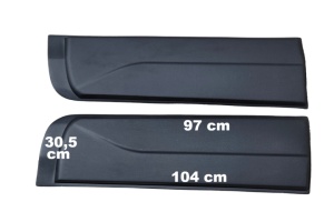 Oldalsó ajtóvédő készlet, kompatibilis a Ford Ranger 2011-2018 modellekkel, ABS műanyag - Img 7