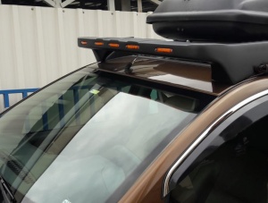 Parasolar parbriz compatibil cu Dacia Duster I 2010-2017 , cu leduri incluse, fibra, negru mat - Img 2