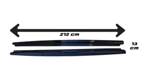 Prelungire praguri laterale compatibile cu BMW seria 5 E60 E61 2003-2010, negru lucios - Img 4