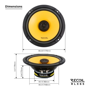 RLX65 DIFUZOARE COAXIALE RECOIL DE 16.5CM, 40W RMS - Img 2