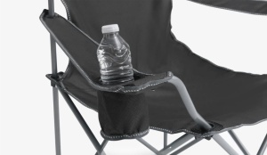 Scaun pliabil pentru camping, plaja, pescuit sau gradina, Easy Camp Furniture Spruce Black Inc, culoare gri, 110 kg - Img 4