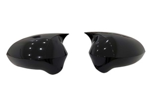 SEAT LEON II FL 2009-2012 fényes fekete Batman stílusú tükörborítás - Img 1