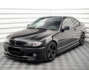 Set 2 extensii, prelungire praguri laterale compatibile cu BMW Seria 3 E46 1997-2005, negru lucios - Img 2