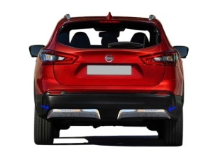 Set 2 ornamente inox evacuare compatibil Nissan Qashqai 2017-2021 - Img 3