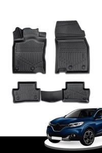 Set covorase auto cauciuc Renault Kadjar 2015->, forma tavita 3D - Img 4