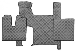 Set covorase camion, piele ecologica MAN TGX 2007-2020, gri, cu 2 sertare