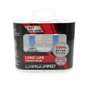 Set de 2 becuri Halogen H7, 100W +130% Intensitate - LONG LIFE