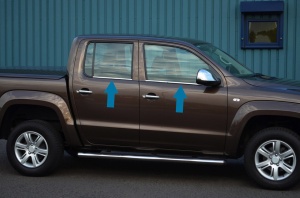 Set ornamente inox chedere geam VW AMAROK 2010-> - Img 3