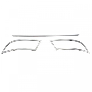 Set ornamente inox pentru evacuare compatibile cu SKODA SUPERB 2015-2019 sedan - Img 1