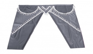 Set perdele Premium cabina camion, universal compatibil cu MAN, culoare gri