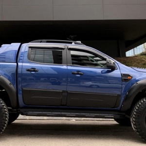 Set Protectii laterale pentru usi compatibile Ford Ranger 2011-2018, plastic ABS - Img 2