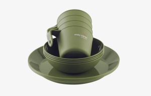 Set tacamuri vesela pentru masa de 4 persoane, farfurii si cani, Easy Camp Moss 4 - Img 2