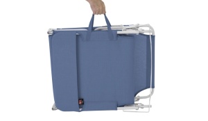 Sezlong pliabil Tenby Ocean Blue pentru camping, plaja sau gradina 54/61 x 188 x 30 cm - Img 4