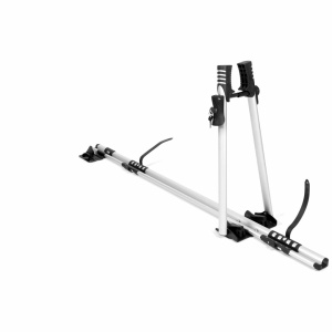 Suport auto pentru bicicleta cu prindere pe bare transversale, culoare argintiu
