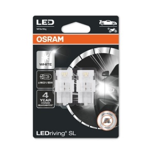 2 db-os kiegészítő LED izzó készlet 12V (W21/5W) fehér 6000K BLI OSRAM