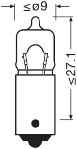 BEC 12V H10W ORIGINAL SET 10 BUC OSRAM - Img 1