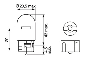 BEC 12V WY21W 21W TISZTA FÉNY KÉSZLET 10 DB BOSCH