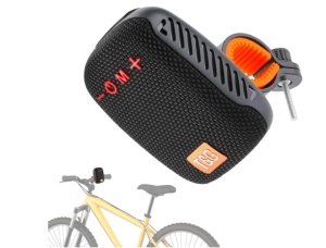 BoxA Bluetooth portabilA cu radio, slot pentru card de memorie, USB AUX si suport pentru bicicleta, motocicleta, negru - Img 2