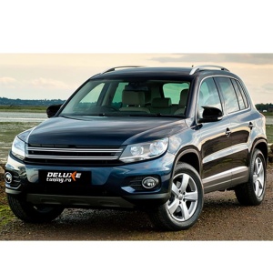 Capace oglinda compatibile cu VW Tiguan 2007-2015 Negru lucios Batman Style - Img 2