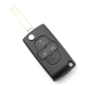 Citroen / Peugeot - Carcasa tip cheie briceag cu 4 butoane, fara suport baterie, model VA2-SH4 - Img 1