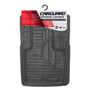 Covorase auto universale ajustabile groase și aderente – 72 x 47 cm / 71 x 43,5 cm PVC – negru - Img 2