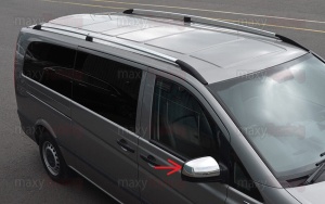 Króm tükörborítások MERCEDES VITO W639 2010-2014, rozsdamentes acél - Img 2