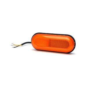 LAMPA GABARIT LED 1420 W198, 12V-24V, POZITIE PORTOCALIU CU SEMNALIZARE WAS - Img 2