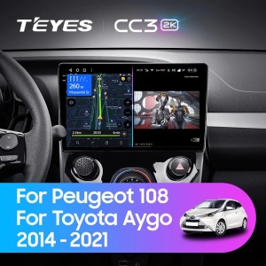 Navigatie Auto Teyes CC4 Peugeot 108 2014-2021 8+128GB 10.36" QLED Octa-core 2.7Ghz, Android 4G Bluetooth 5.1 DSP - Varianta A - Img 2