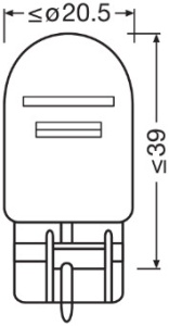 OSRAM IZZÓ 12V W21/5W EREDETI 10 DARABOS KÉSZLET - Img 1