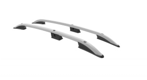 Prémium hosszanti rudak, kompatibilisek a VW T5 2003-2015, VW T6 2015-2021 modellekkel, ezüst, hosszú karosszéria - Img 4