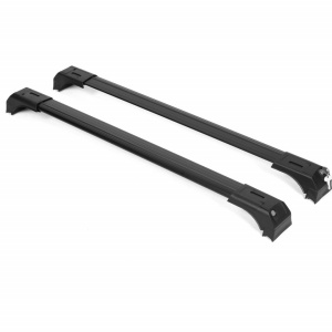 Set 2 bare portbagaj transversale cu prindere in puncte fixe UNIVERSAL lungime 125 CM, culoare negru