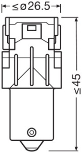 SET 2 BECURI AUXILIARE CU LED 12V (P21W) WHITE 6000K BLI OSRAM - Img 3