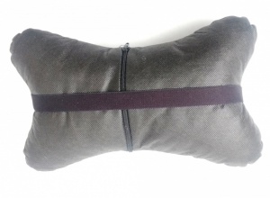 Set 2 pernute universale pentru tetiere, piele ecologica neagra cu rosu - Img 2