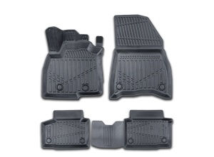 Set covorase auto cauciuc Dacia Duster II 2017-2023, tractiune fata 4x2, forma tavita 3D